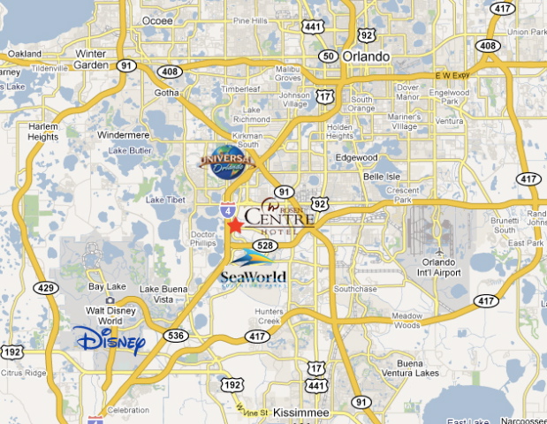 Map & Location of Rosen Centre Resort